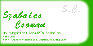 szabolcs csoman business card